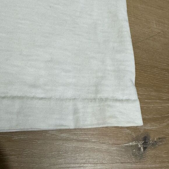 Vintage Women's One Size Hawaii Islands Boxy Crop Tee White 90s Tropical Fish - Picture 5 of 7